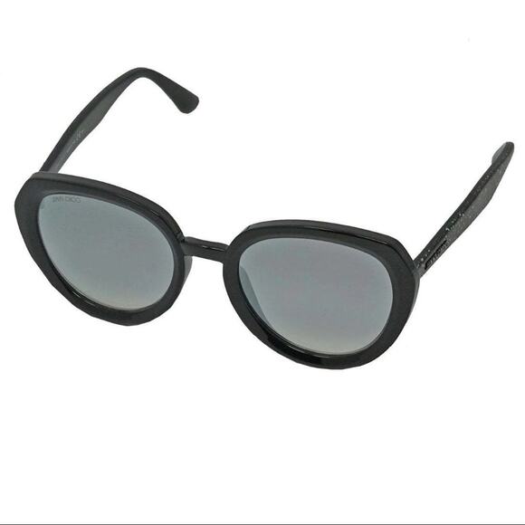 Jimmy Choo Women's Black MACE/S NS8/IC Plastic Frame Sunglasses sz 53-21-145 - Picture 1 of 12